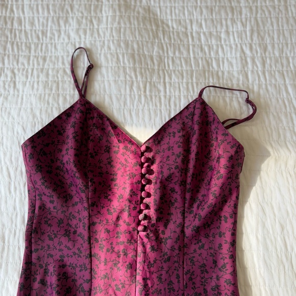 URBAN OUTFITTERS Purple Flower Button-Up Romper - Picture 3 of 6